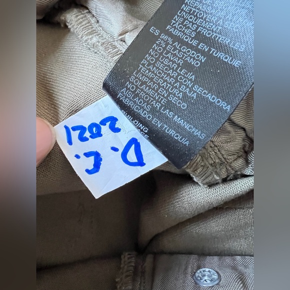 SOLD REISS Florence Flared Jeans high rise cotton front darts brown pants 4 S - Picture 12 of 14